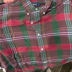 (9) Polo by Ralph Lauren Casual Button Down Shirts. Large or custom fit (large).